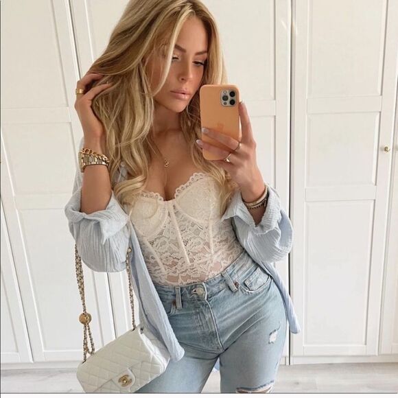 ZARA LACE BODYSUIT - Picture 1 of 6